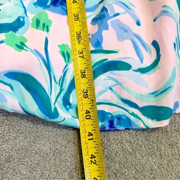 Lilly Pulitzer Rory Dress Pink Tropics Sweet Pea Size 8 Halter Style Pockets - Picture 12 of 12